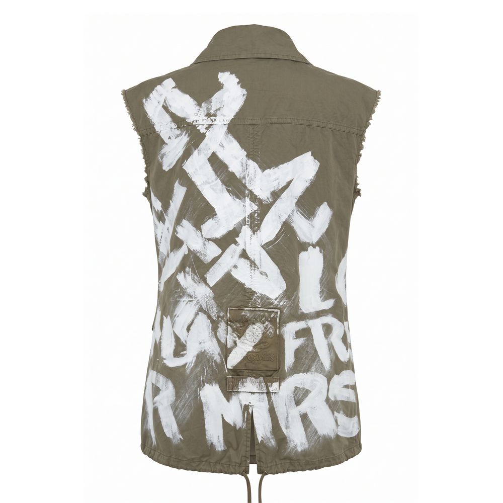 Green Cotton Women Jacket