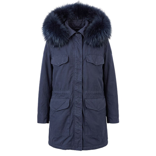 Blue Cotton Women's Jacket