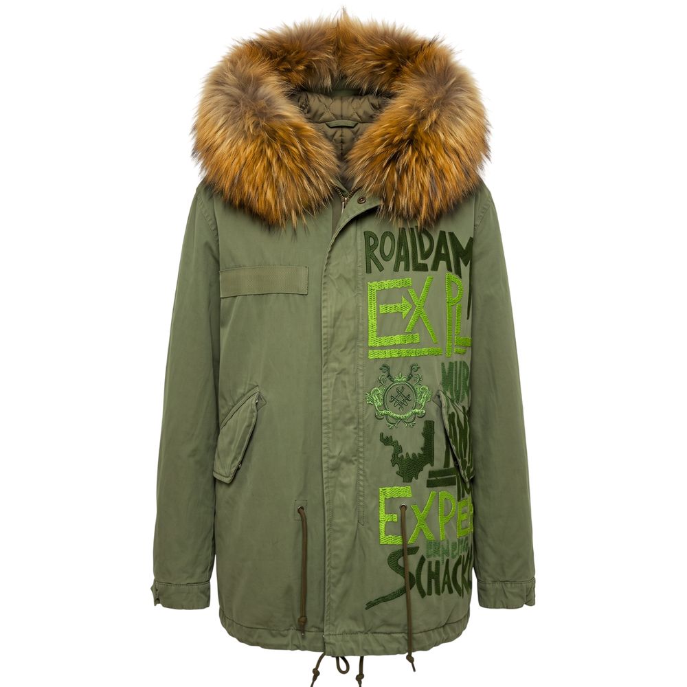 Green Cotton Women's Jacket