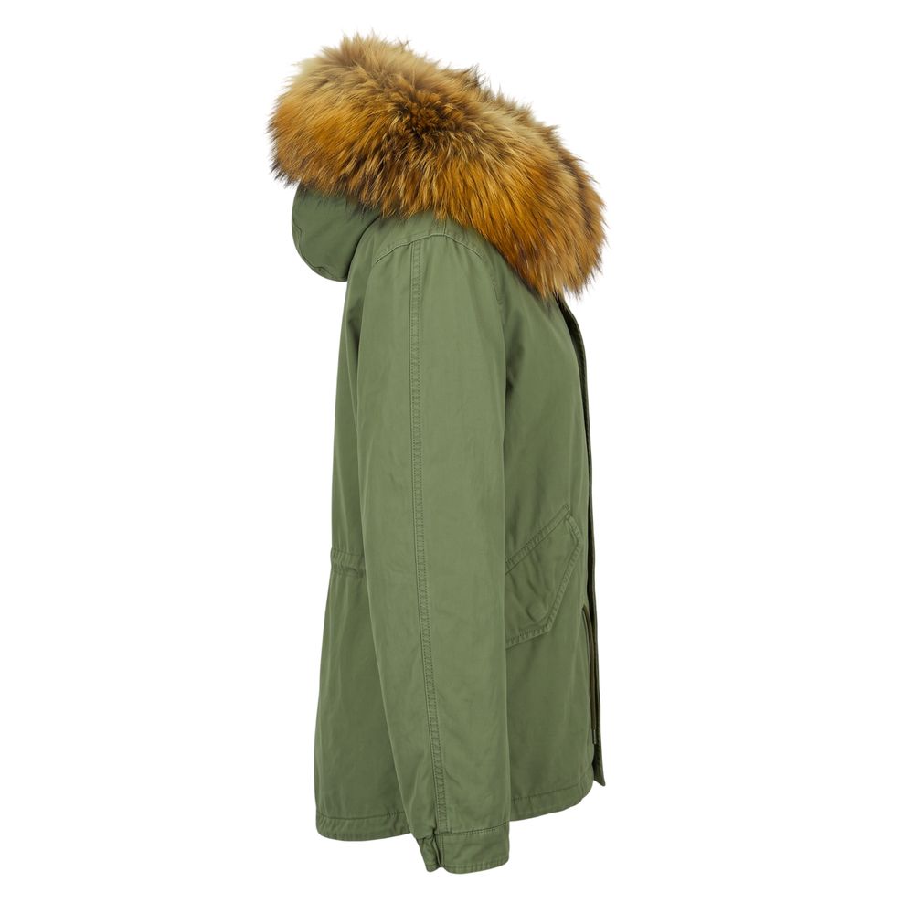 Green Cotton Women's Jacket