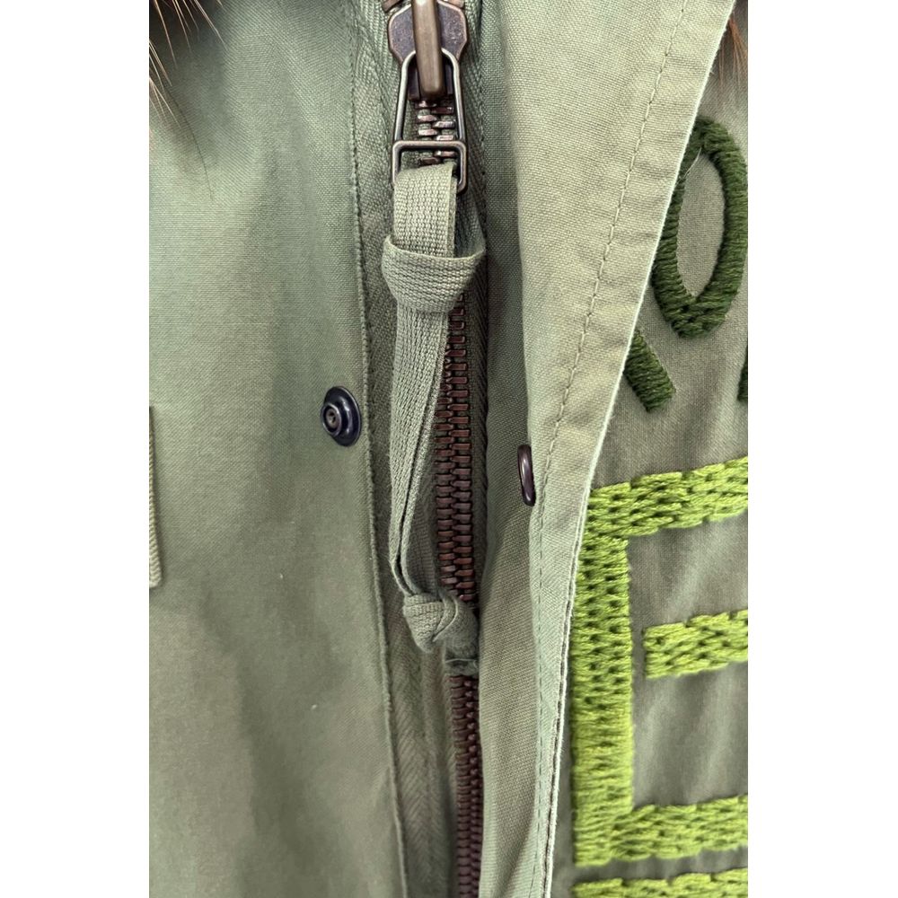 Green Cotton Women's Jacket