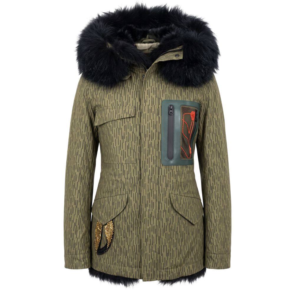 Green Cotton Women's Jacket