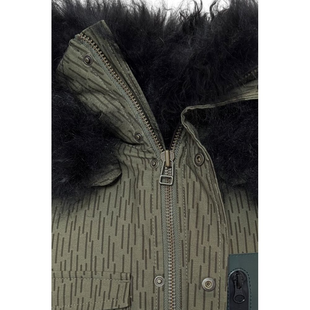 Green Cotton Women's Jacket