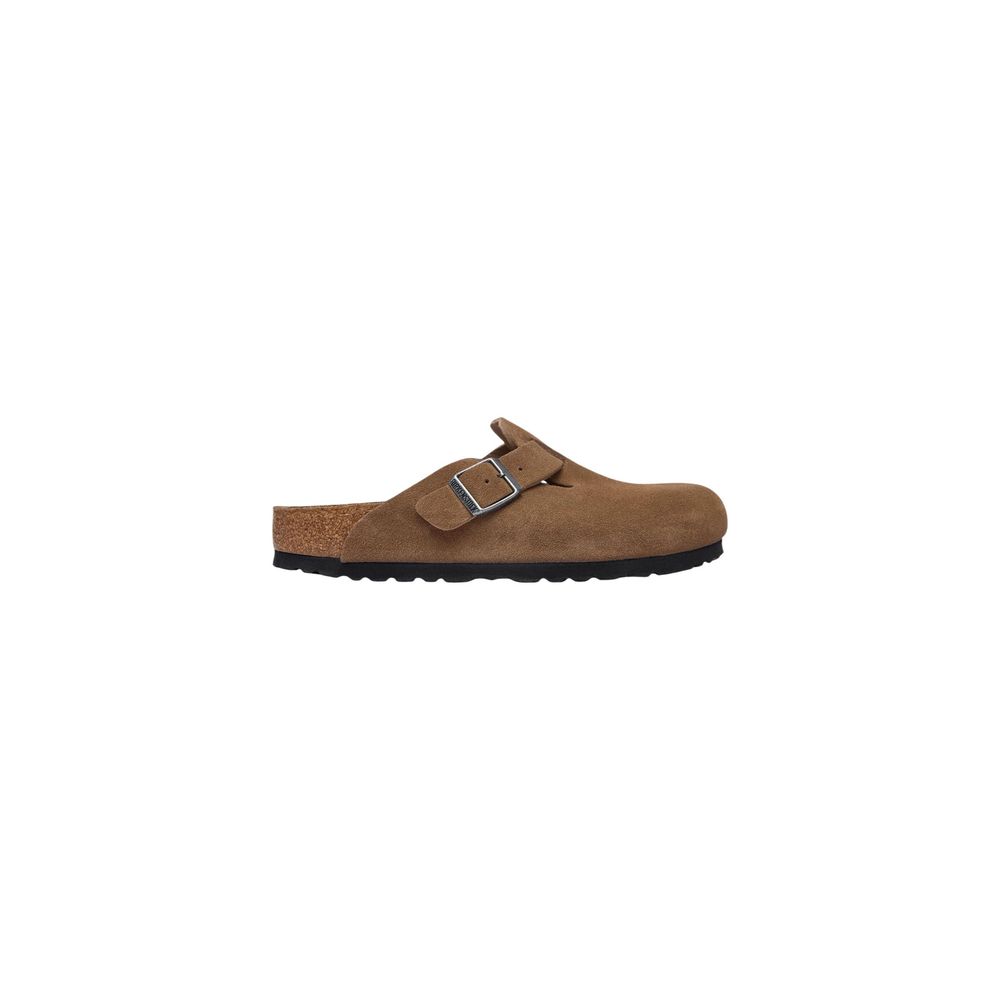 Brown Suede Leather Clogs
