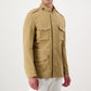 Beige Cotton Full-Length Jacket