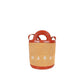 Orange Cotton Backet Bag