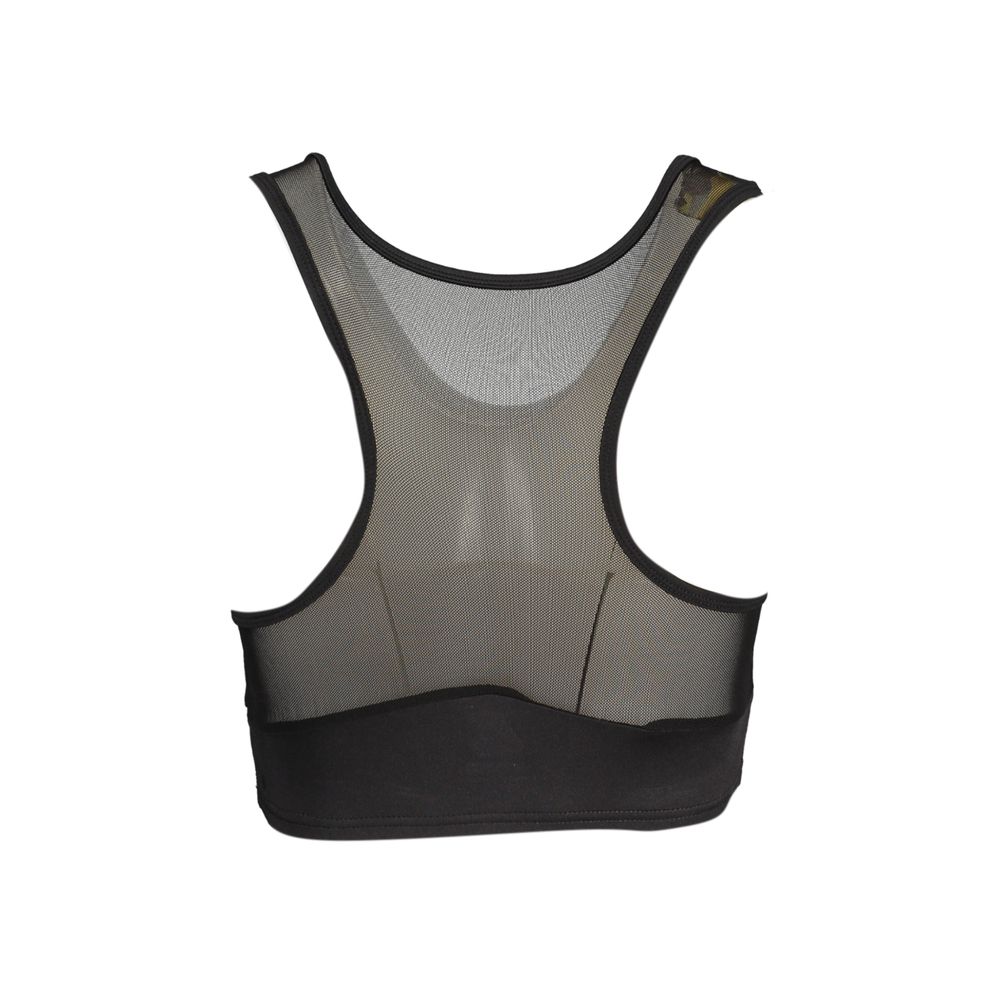 Black Polyester Women's Sports Top