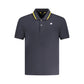 Blue Cotton Men Polo