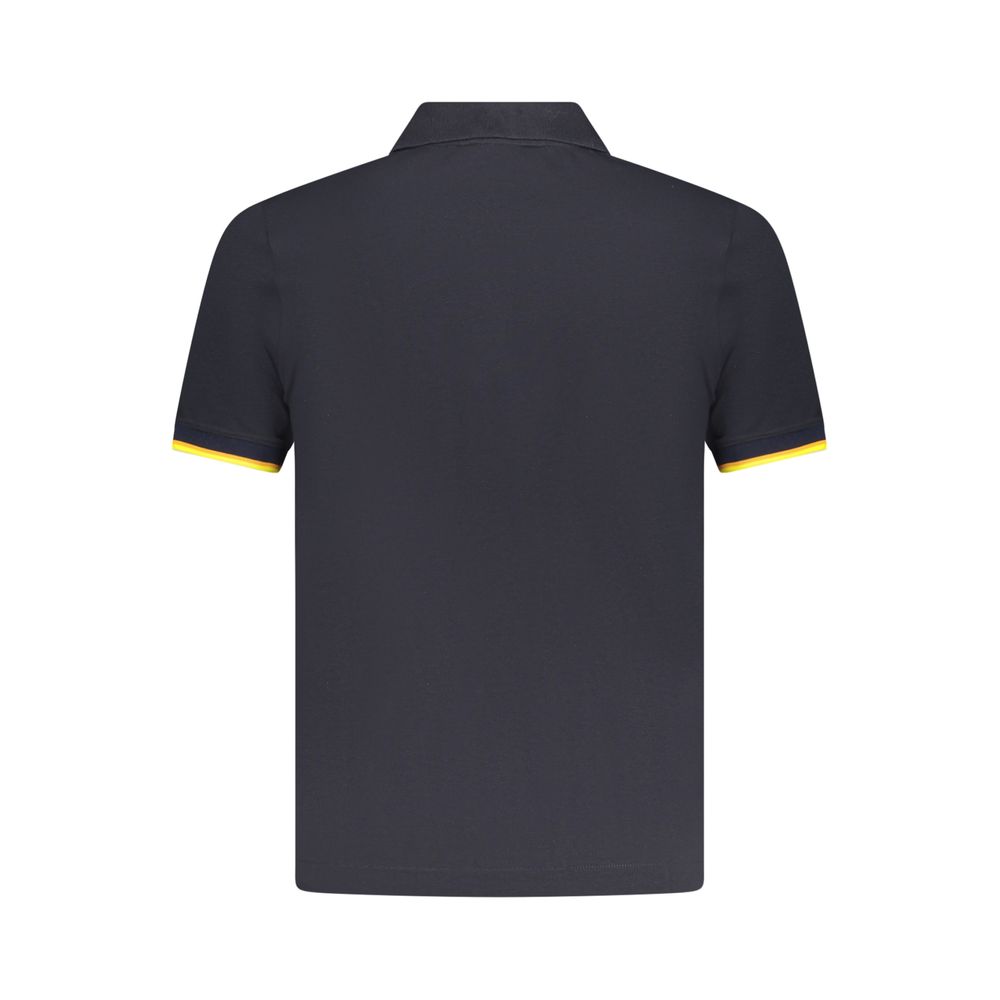 Blue Cotton Men Polo