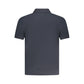 Blue Cotton Men Polo