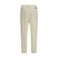Beige Wool Oves Aries Cropped Pants