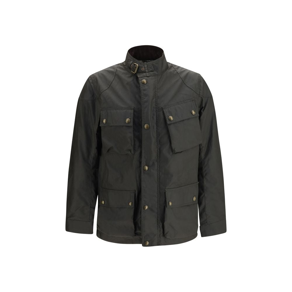 Bicolor Cotton Full-Length Jacket