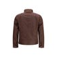 Brown Cotton Biker Jacket