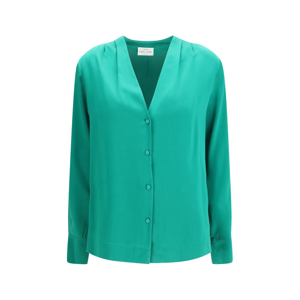 Bicolor Silk Dress Shirt