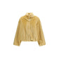 Gold Modacrylic Bomber