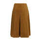 Brown Cotton Long Skirt