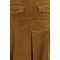 Brown Cotton Long Skirt