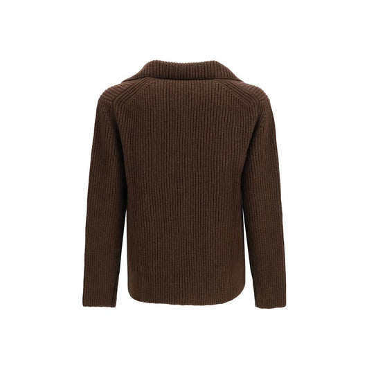 Brown Wool Oves Aries Full-Length Jacket