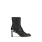 Black Lamb Leather Ankle Boots