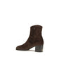 Brown Suede Leather Ankle Boots