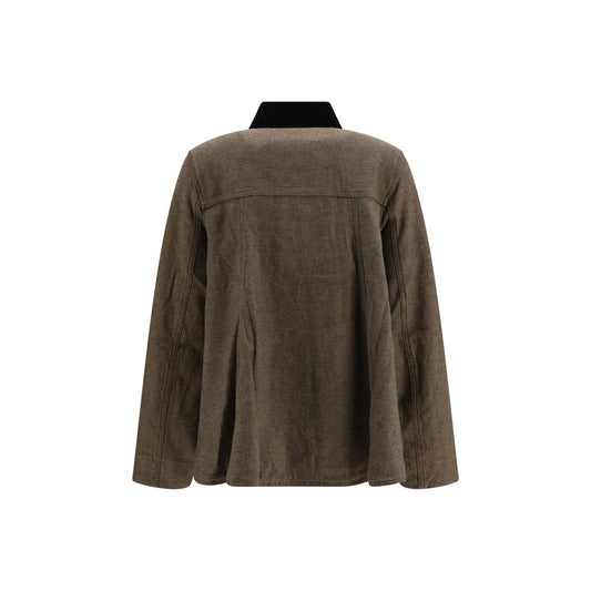 Brown Cotton Denim Jacket