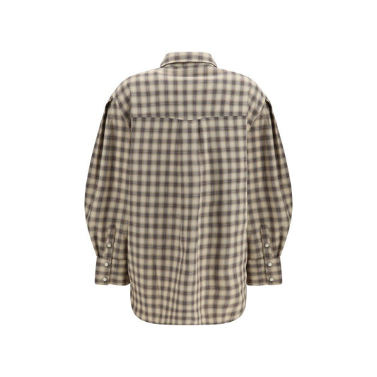 Beige Cotton Dress Shirt