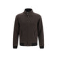 Brown Viscose Biker Jacket