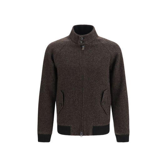Brown Viscose Full-Length Jacket