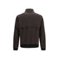 Brown Viscose Biker Jacket