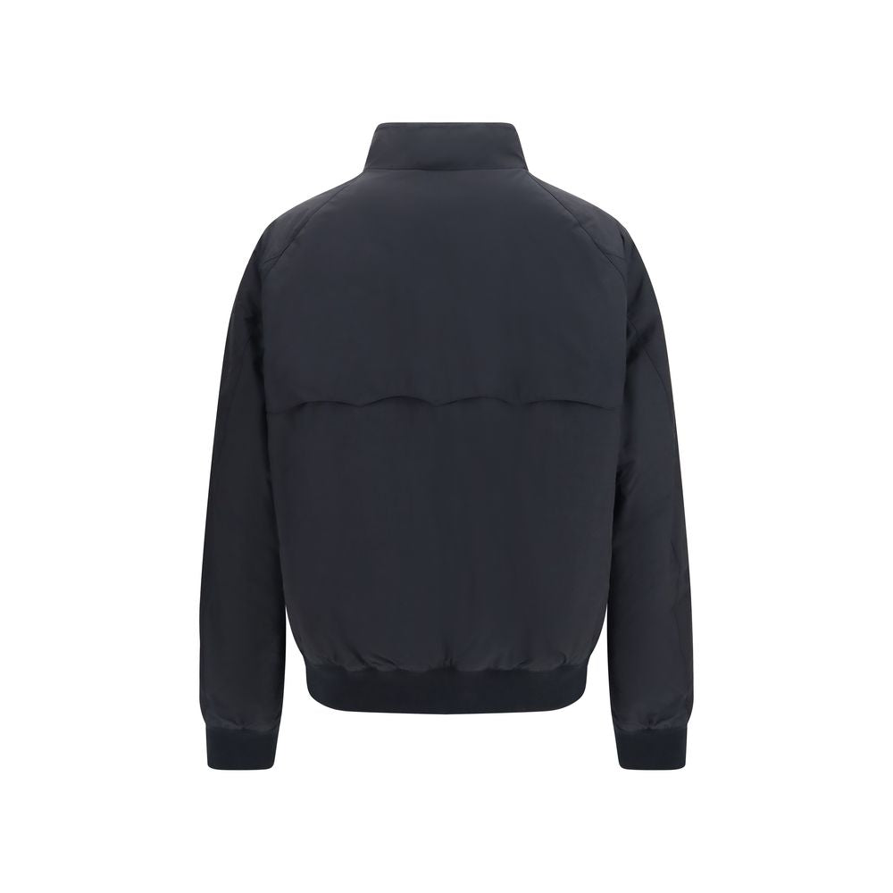 Black Polyester Bomber