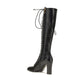 Black Calf Leather Bos Taurus Lace-Up Boots