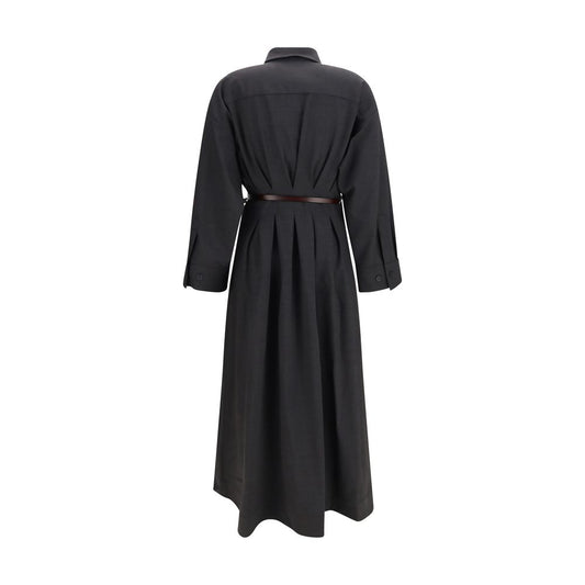 Gray Wool Oves Aries Casual Dress
