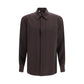 Brown Silk Shirt