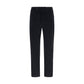 Black Cotton Casual Pants