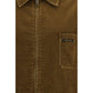 Brown Cotton Full-Length Jacket