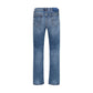 Blue Cotton Tapered Jeans