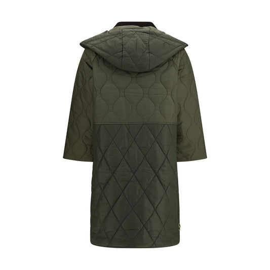 Bicolor Polyester Full-Length Jacket