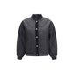 Black Polyester Bomber