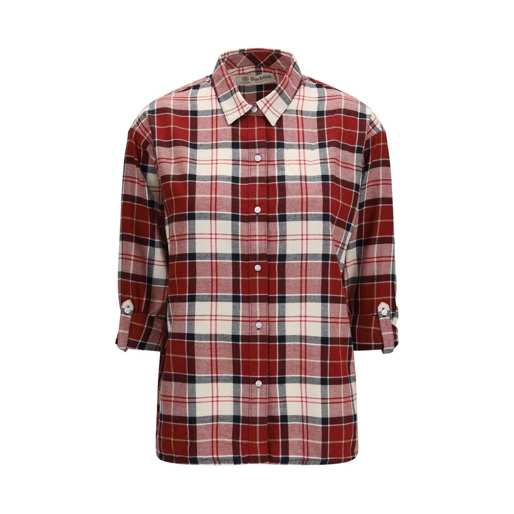 Red Cotton Pattern Shirt