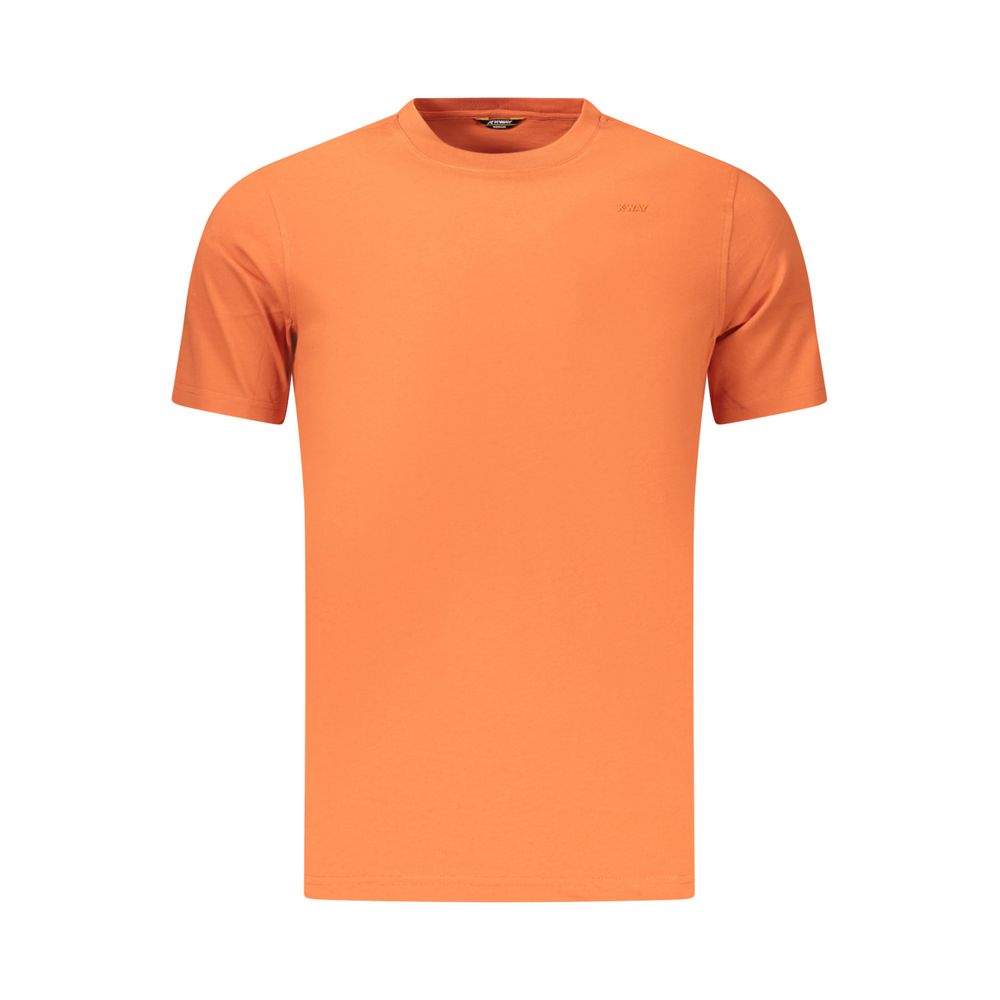 Orange Cotton Men T-Shirt