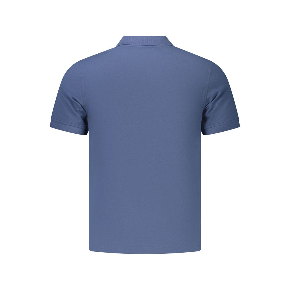 Blue Cotton Men's Polo Shirt