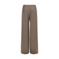 Brown Viscose Casual Pants