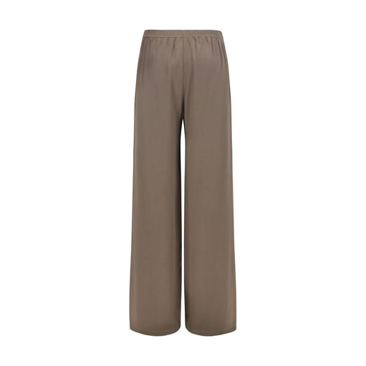 Brown Viscose Casual Pants