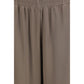 Brown Viscose Casual Pants