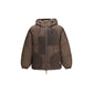 Brown Nylon Full-Length Jacket