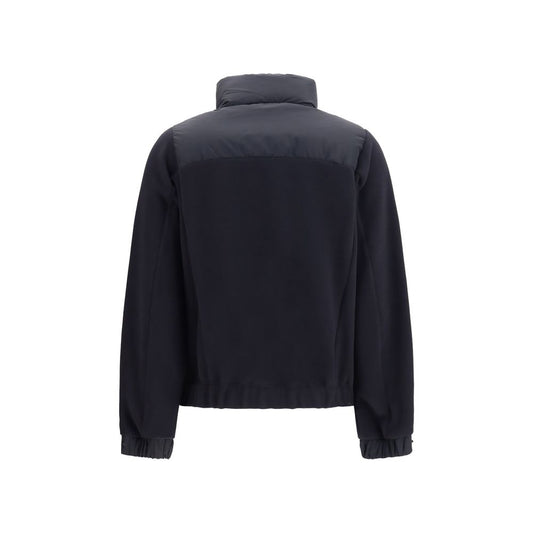Black Polyester Full-Length Jacket