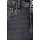 Gray Cotton Straight-Leg Jeans
