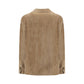Beige Viscose Full-Length Jacket