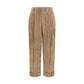 Brown Viscose Casual Pants