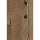 Beige Viscose Full-Length Jacket